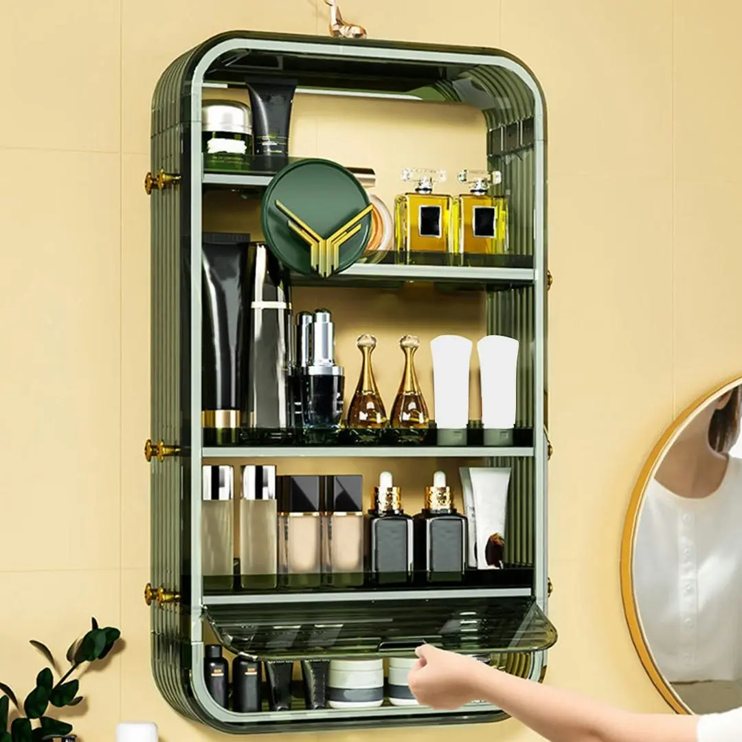 Soga Green Multi Tier Cosmetic Storage Rack Bathroom Vanity Tray Display Stand Organiser