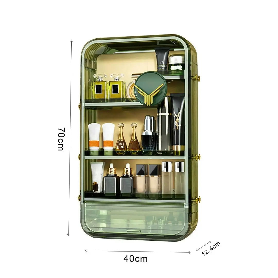 Soga Green Multi Tier Cosmetic Storage Rack Bathroom Vanity Tray Display Stand Organiser