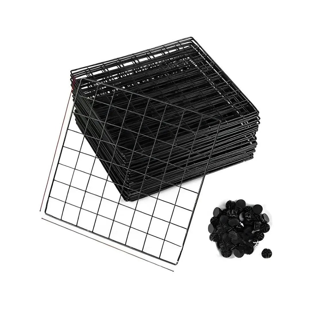 Soga Black Portable 6-Cube Storage Organiser Foldable DIY Modular Grid Space Saving Shelf