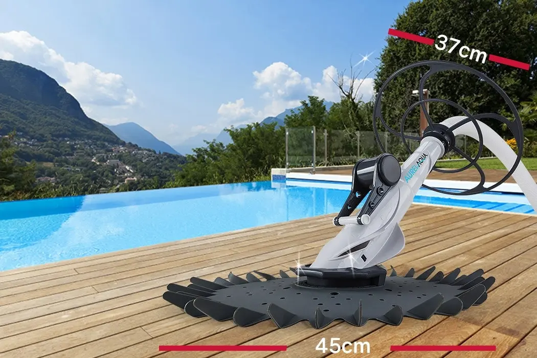 Aurelaqua Swimming Pool Cleaner Suction Floor Climb Wall Sweeper Automatic Vacuum Hose 10M