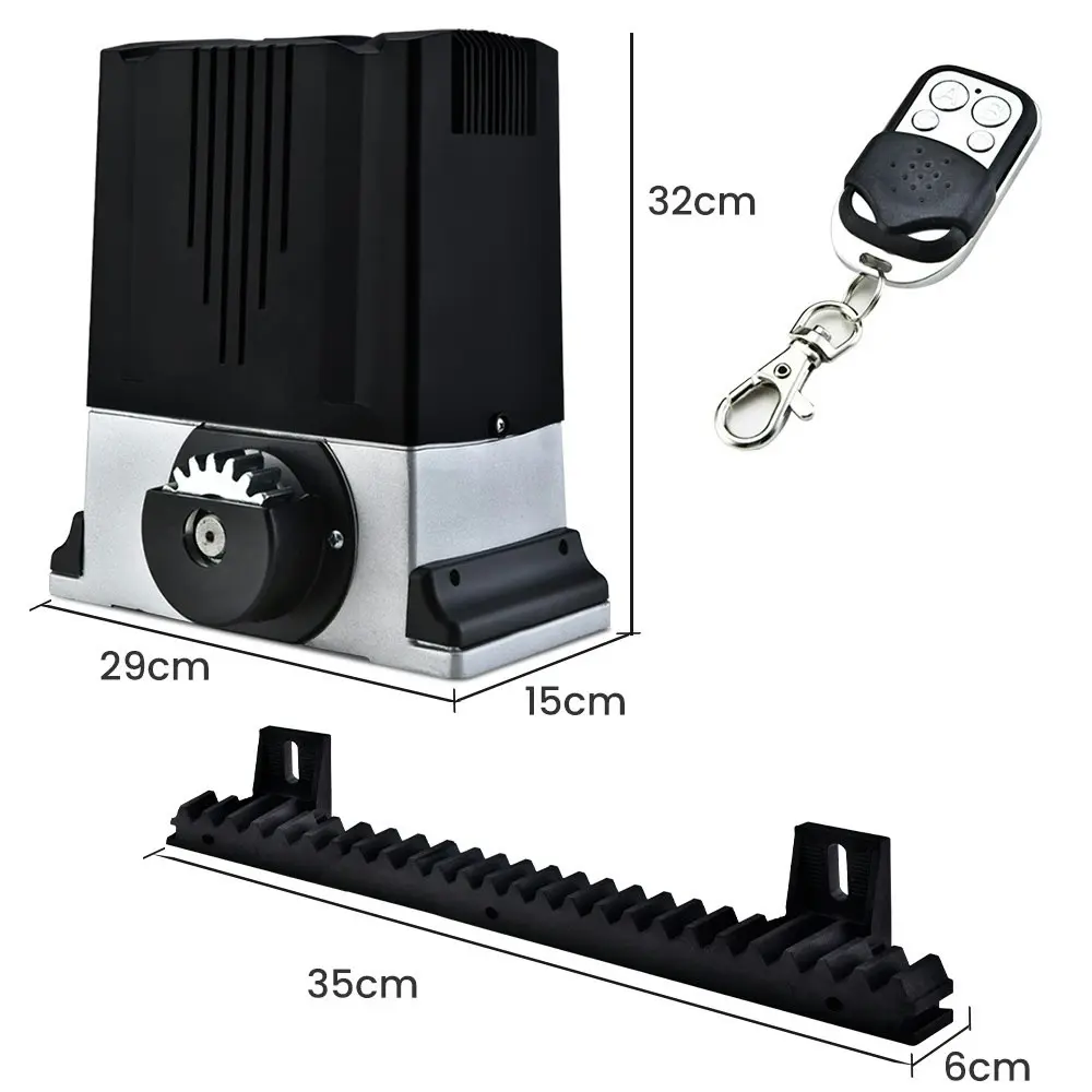 E-Guard Automatic Electric 7M Sliding Gate Opener Kit, 1500kg Capacity, 3x Remote Controllers