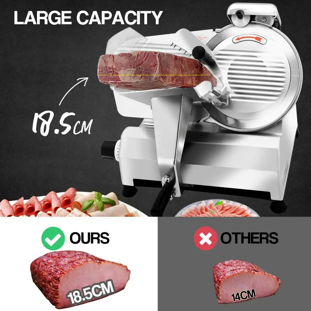 EuroChef 10 Inch Commercial Meat Slicer Food Mincer Stripper Electric Cutting Machine Deli Shaver