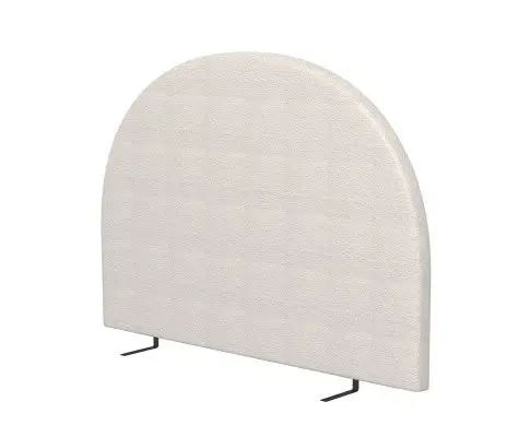 Milano Decor Ariana Curved Boucle Bedhead Headboard Upholstered Cushioned White