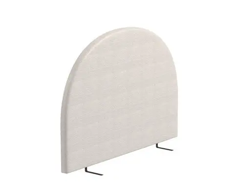 Milano Decor Ariana Curved Boucle Bedhead Headboard Upholstered Cushioned White