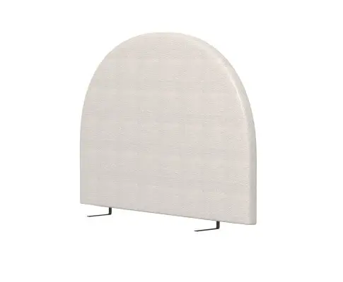 Milano Decor Ariana Curved Boucle Bedhead Headboard Upholstered Cushioned White