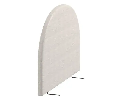 Milano Decor Ariana Curved Boucle Bedhead Headboard Upholstered Cushioned White