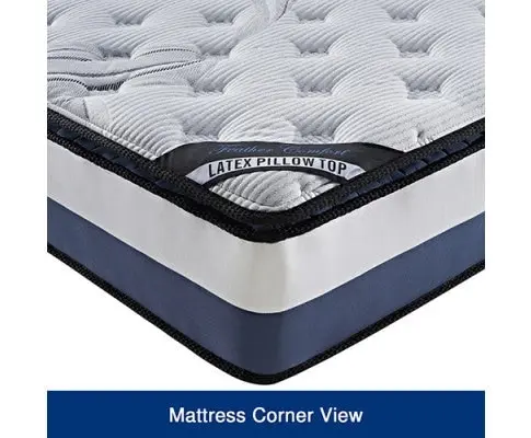 Mattress Latex Pillow Top Pocket Spring Foam Medium Firm Bed - 5 Sizes