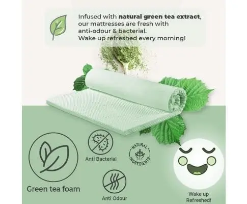 Deep Dream Green Tea Cool Gel Memory Foam Mattress 36cm 5 Zone