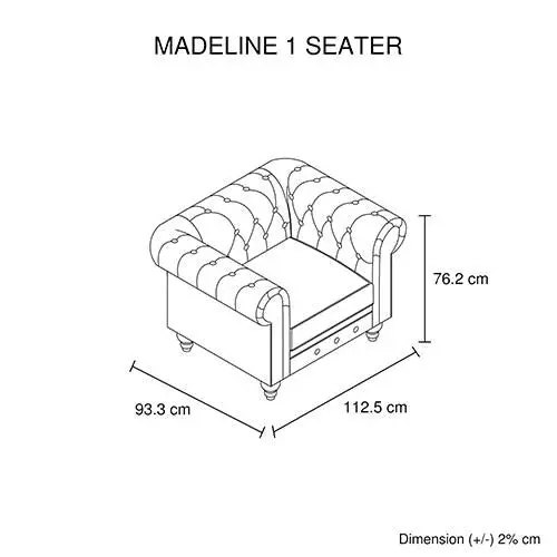 Madeline 1 Seater Brown