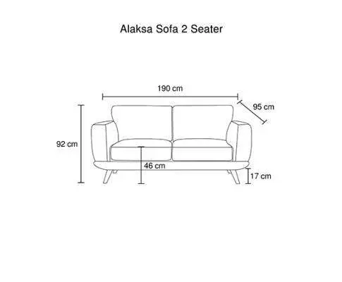 Modern Stylish Brown Alaska Sofa 2 Seater