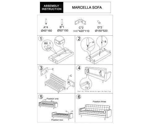 Sofa Marcella Beige Standard Fabric