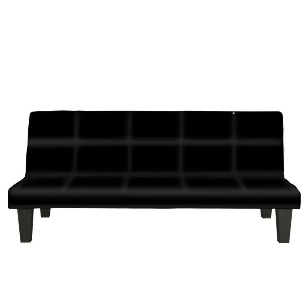 2 Seater Modular Linen Fabric Sofa Bed Couch   Black