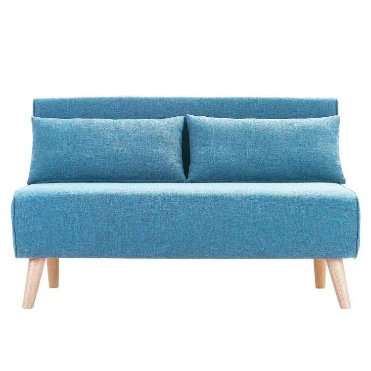 3 Seater Faux Velvet Sofa Bed Couch Furniture   Blue