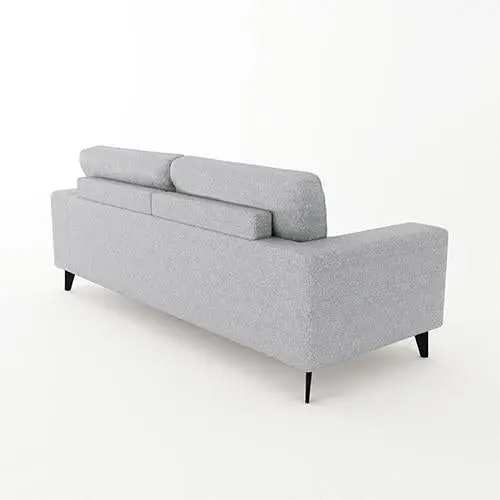 Hopper 3 Seater Fabric Sofa Light Grey Colour