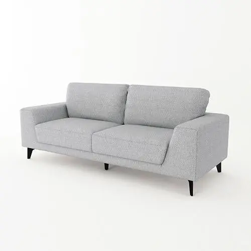 Hopper 3 Seater Fabric Sofa Light Grey Colour