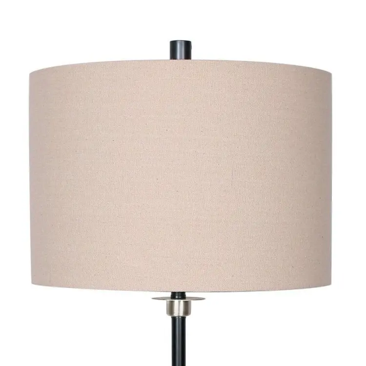 Sarantino Metal Table Lamp With Linen Drum Shade