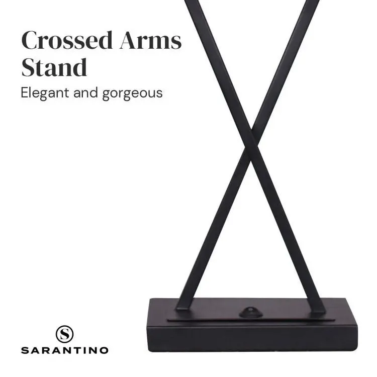 Sarantino Metal Table Lamp With X Stand