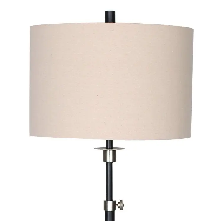 Sarantino Metal Floor Lamp With Cream Drum Shade