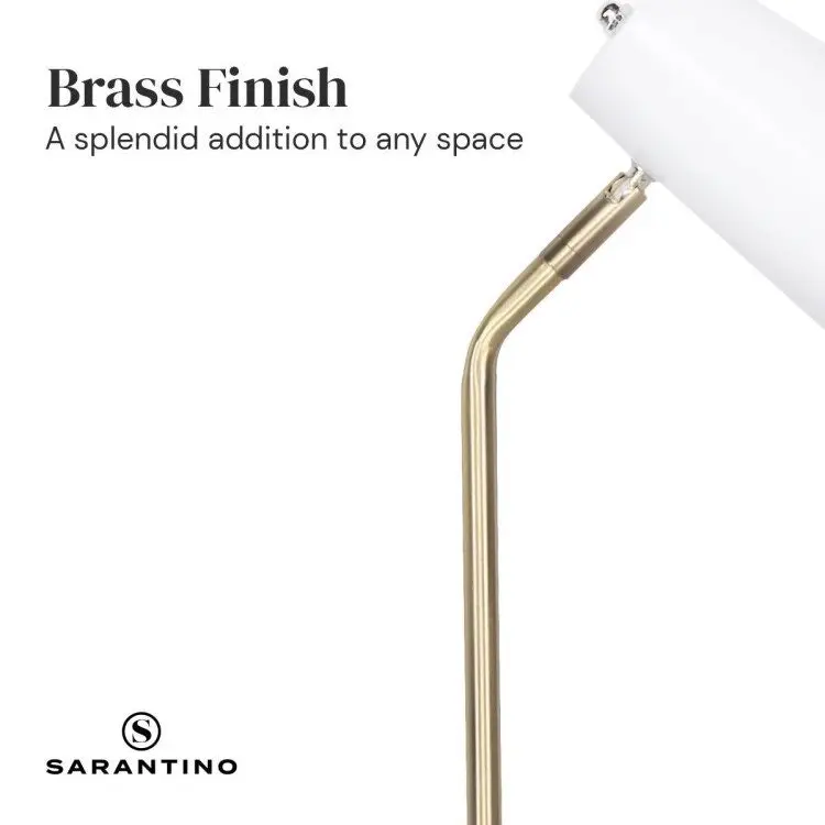 Sarantino White/Brass Table Lamp