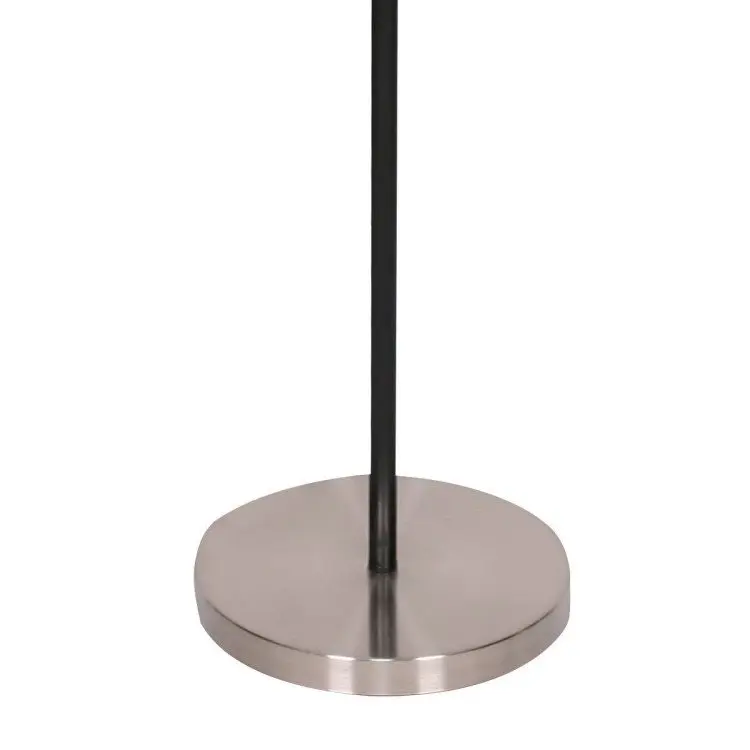 Sarantino 3 Shade Metal Floor Lamp Nickel & Matte Black Finish