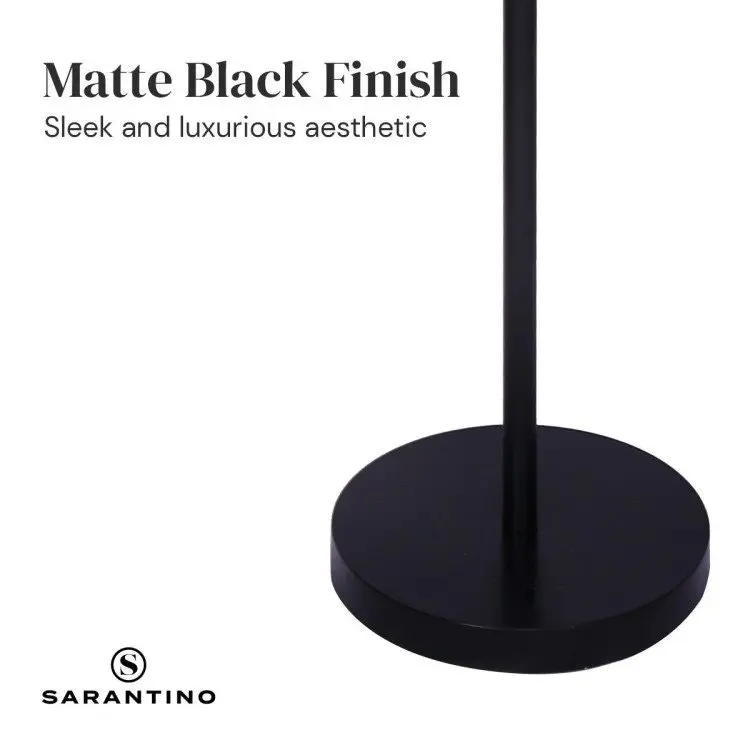 Sarantino Height Adjustable Metal Floor Lamp Matte Black