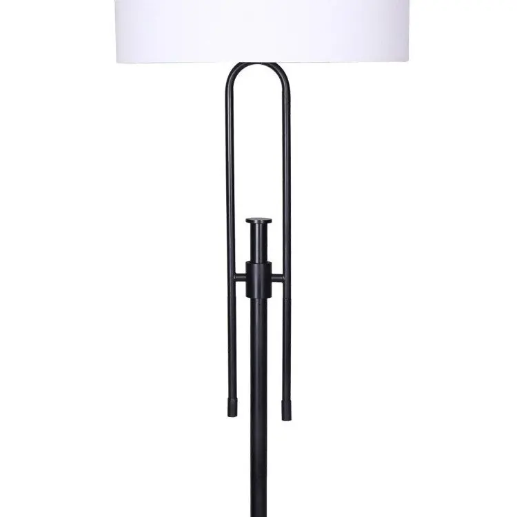 Sarantino Height Adjustable Metal Floor Lamp Matte Black