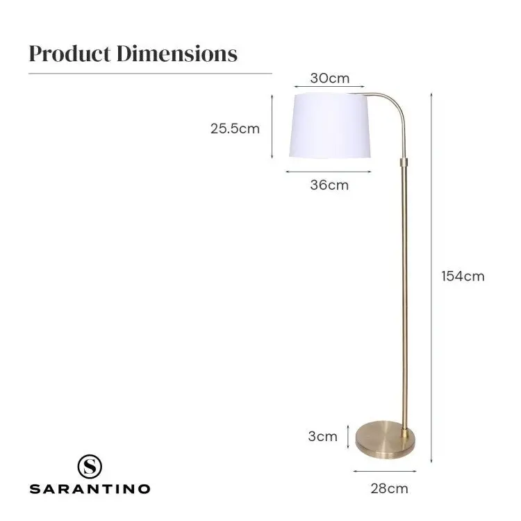 Sarantino Height Adjustable Metal Floor Lamp