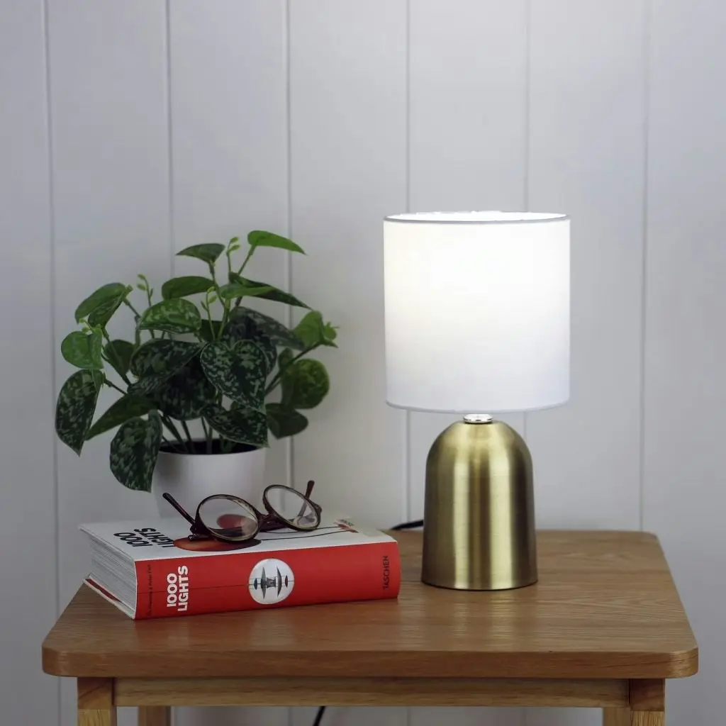 ESPEN ON / OFF Touch Lamp in Antique Brass Finish