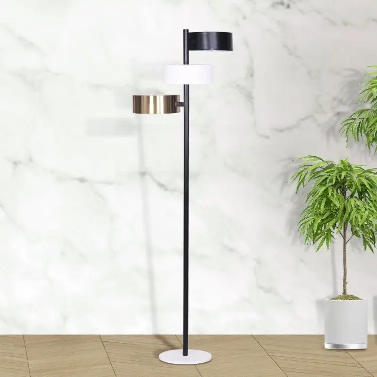 Sarantino 3 Shade Metal Floor Lamp