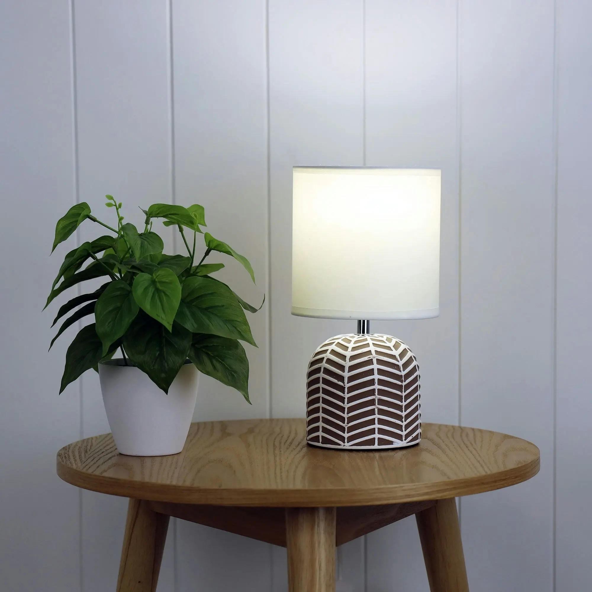 MANDY Taupe Ceramic Table Lamp