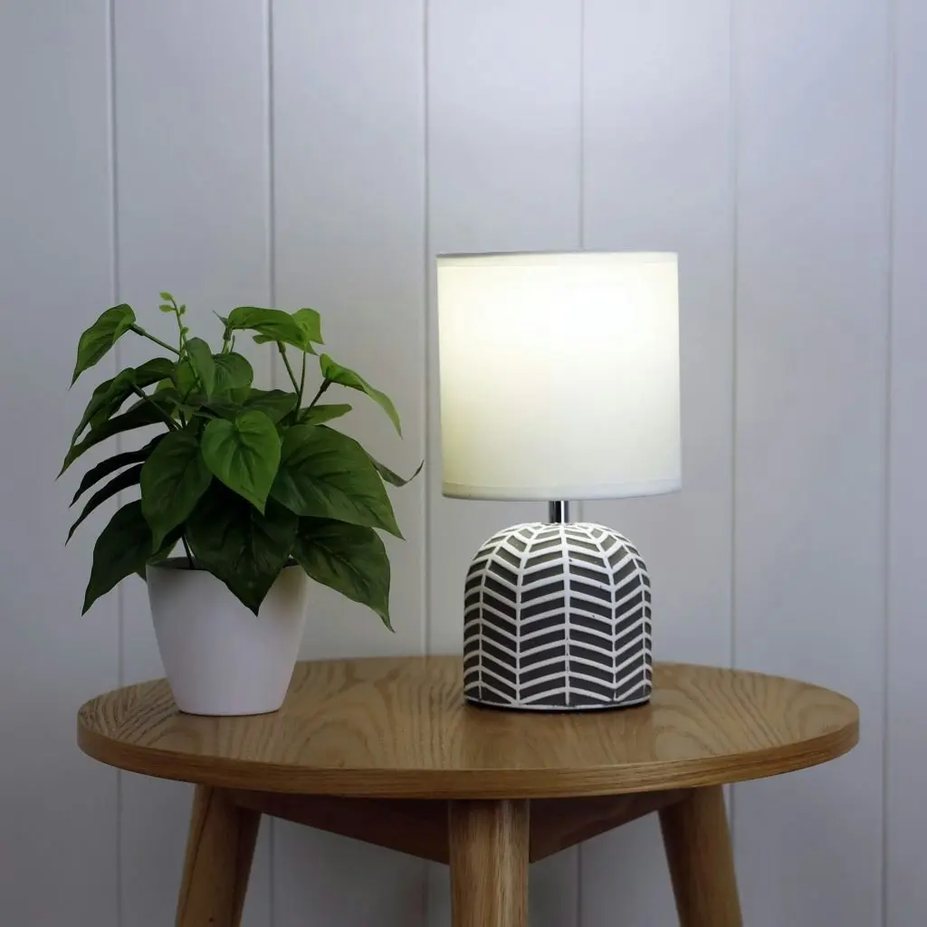 MANDY Grey Ceramic Table Lamp