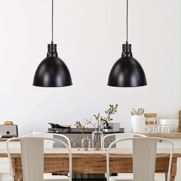 DAWSON.25 25cm Black Barn Style Metal Shade