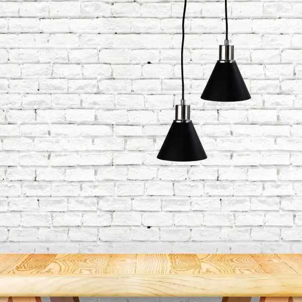 COMO Black and Brushed Chrome Single Pendant