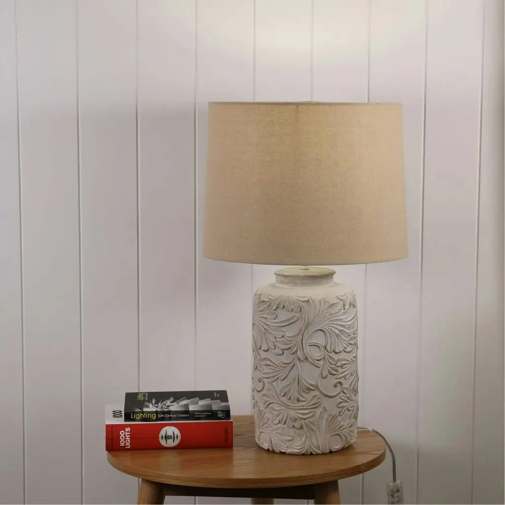 ANDORRA Table Lamp Romantic Embossed Floral