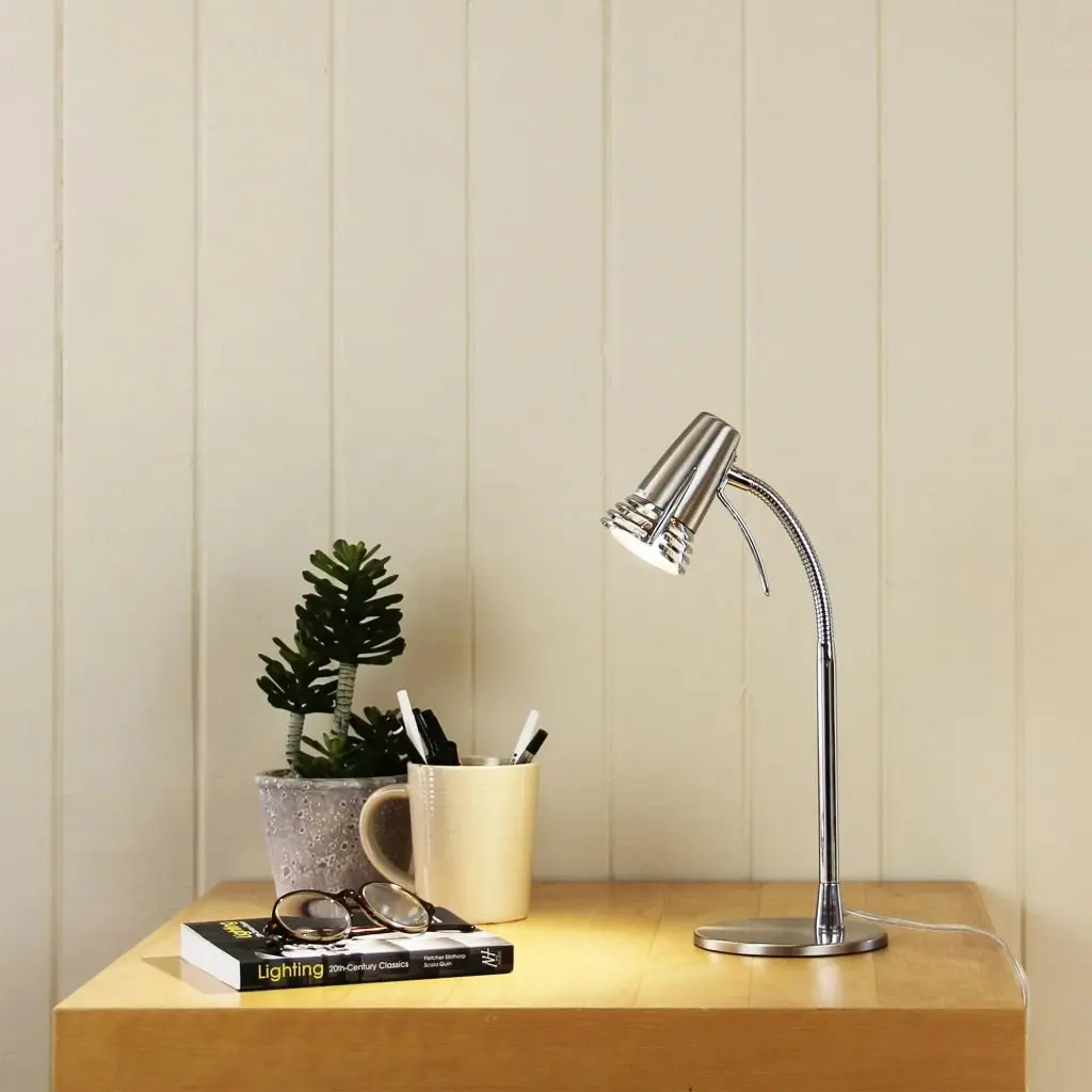 SCOOT Compact LED Task Lamp Brushed Chrome