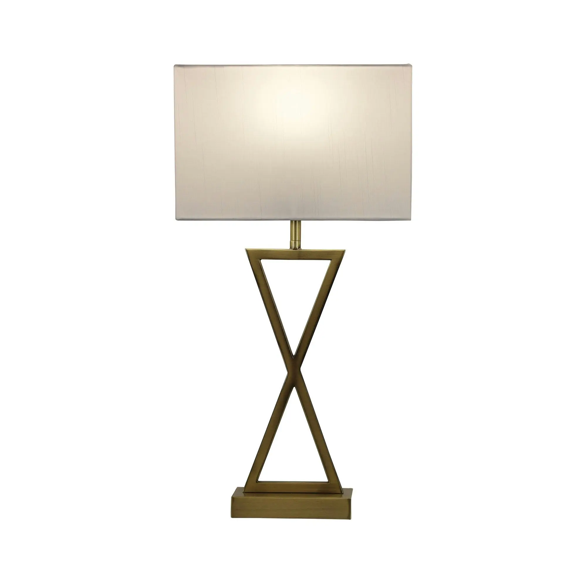 KIZZ Antique Brass Complete Bedside Lamp