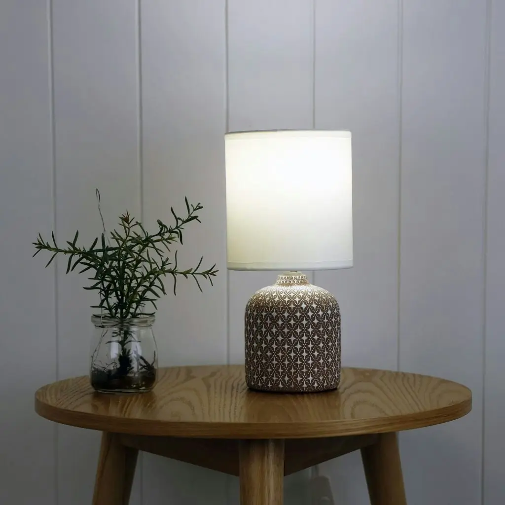 VERA Taupe Ceramic Table Lamp