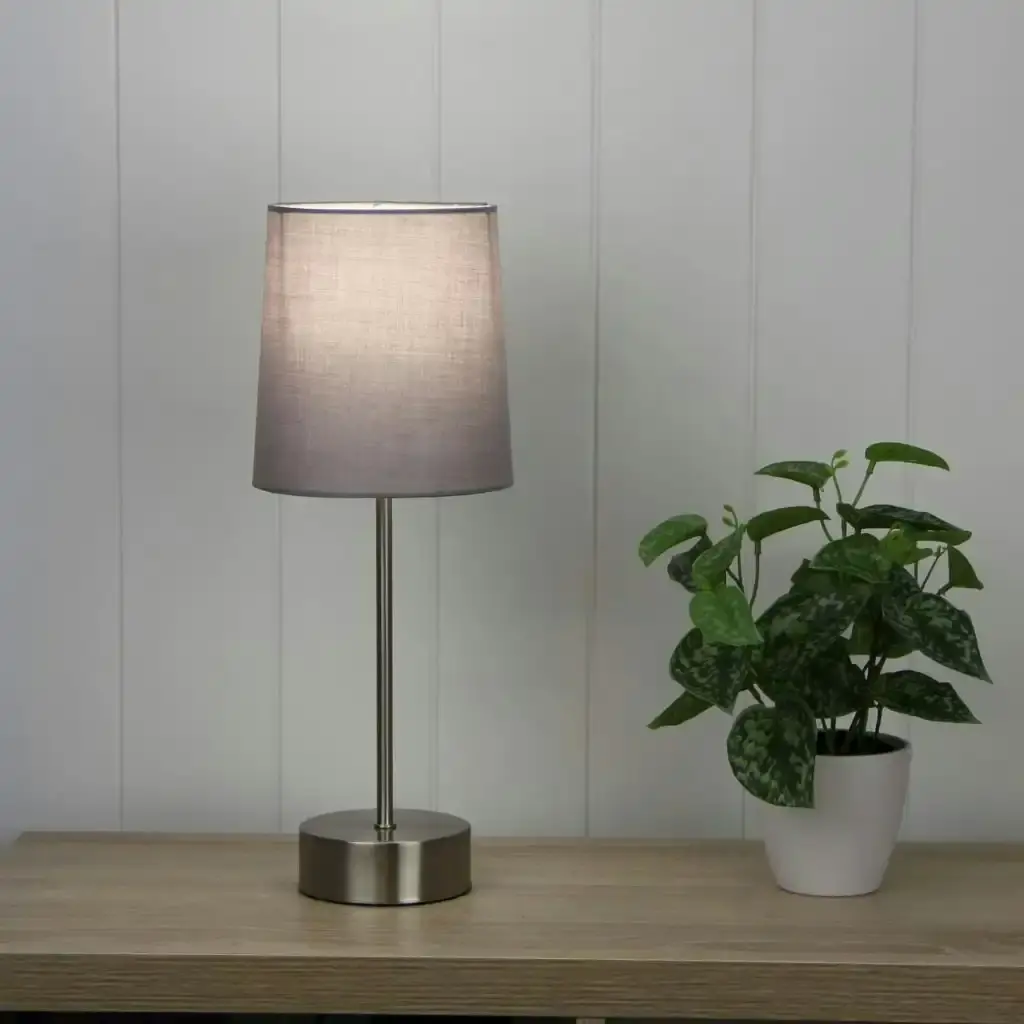 Lancet ON-OFF Touch Lamp Grey Shade