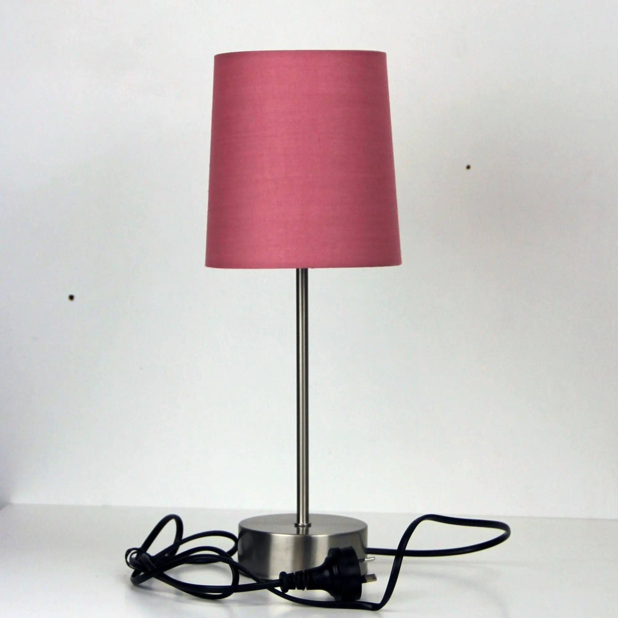 Lancet ON-OFF Touch Lamp Pink Shade