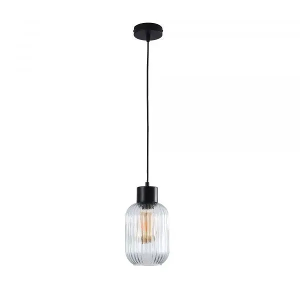 MILLER.130 Ribbed Glass Pendant