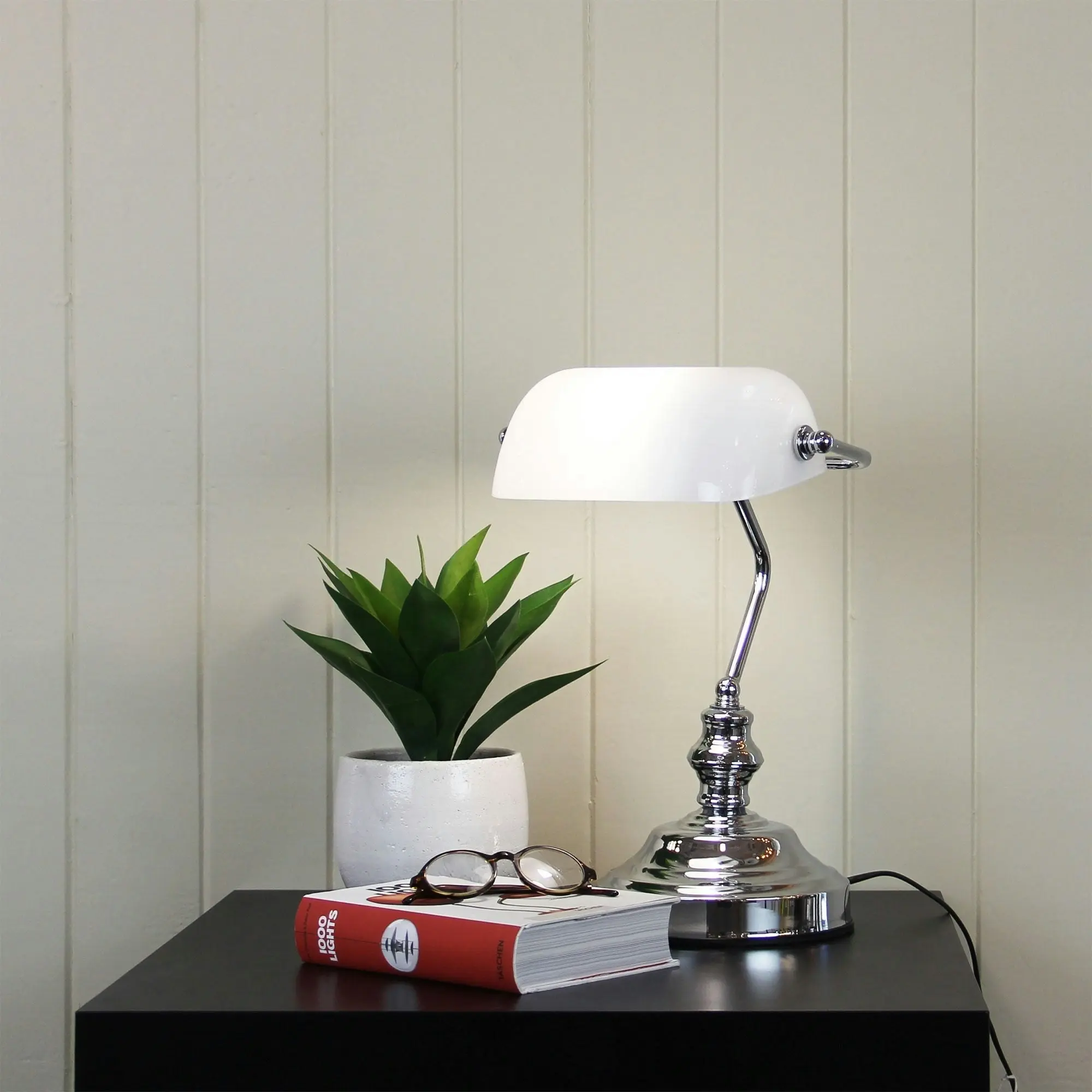 BANKERS TOUCH ON/OFF Touch Lamp Bright Chrome