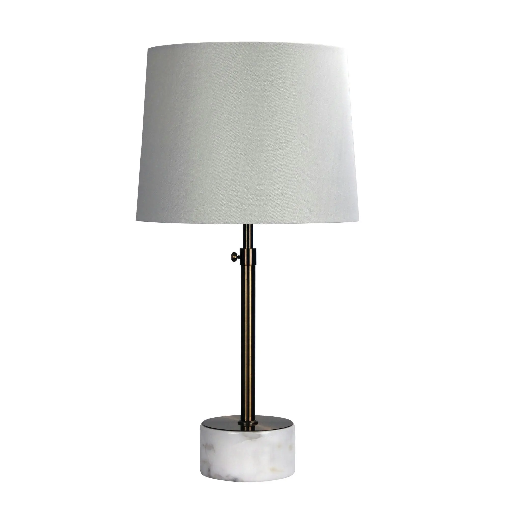 UMBRIA Height Adjustable Scandi Lamp in Antique Brass