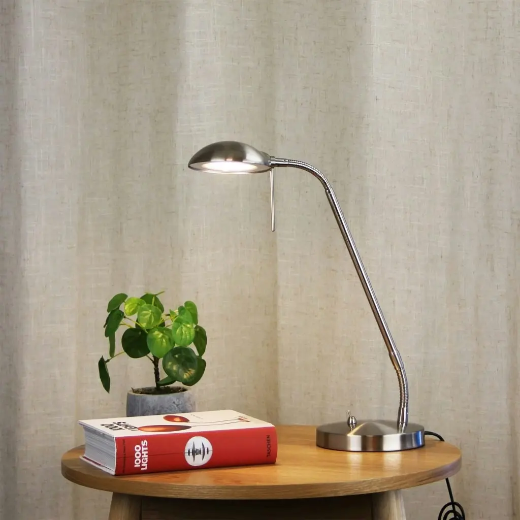 TIMO Brushed Chrome LED Desk Lamp