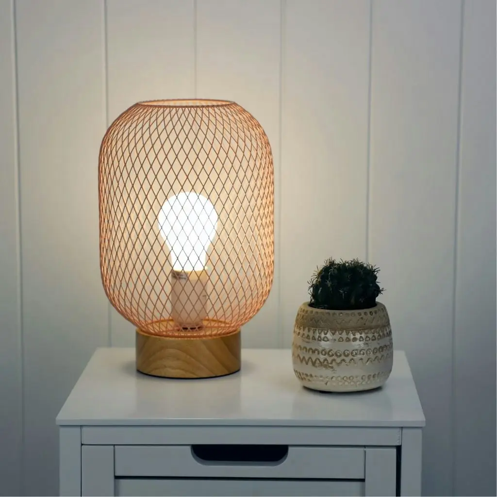 TILDA Pink Mesh Table Lamp