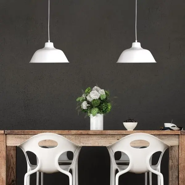 FORGE 300 Retro Industrial Pendant White