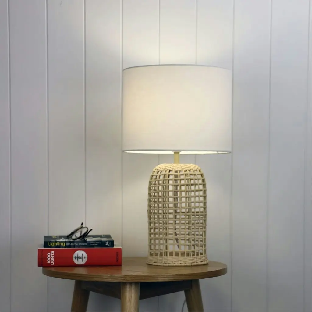 BRIZO Rattan Lamp Base with Shade