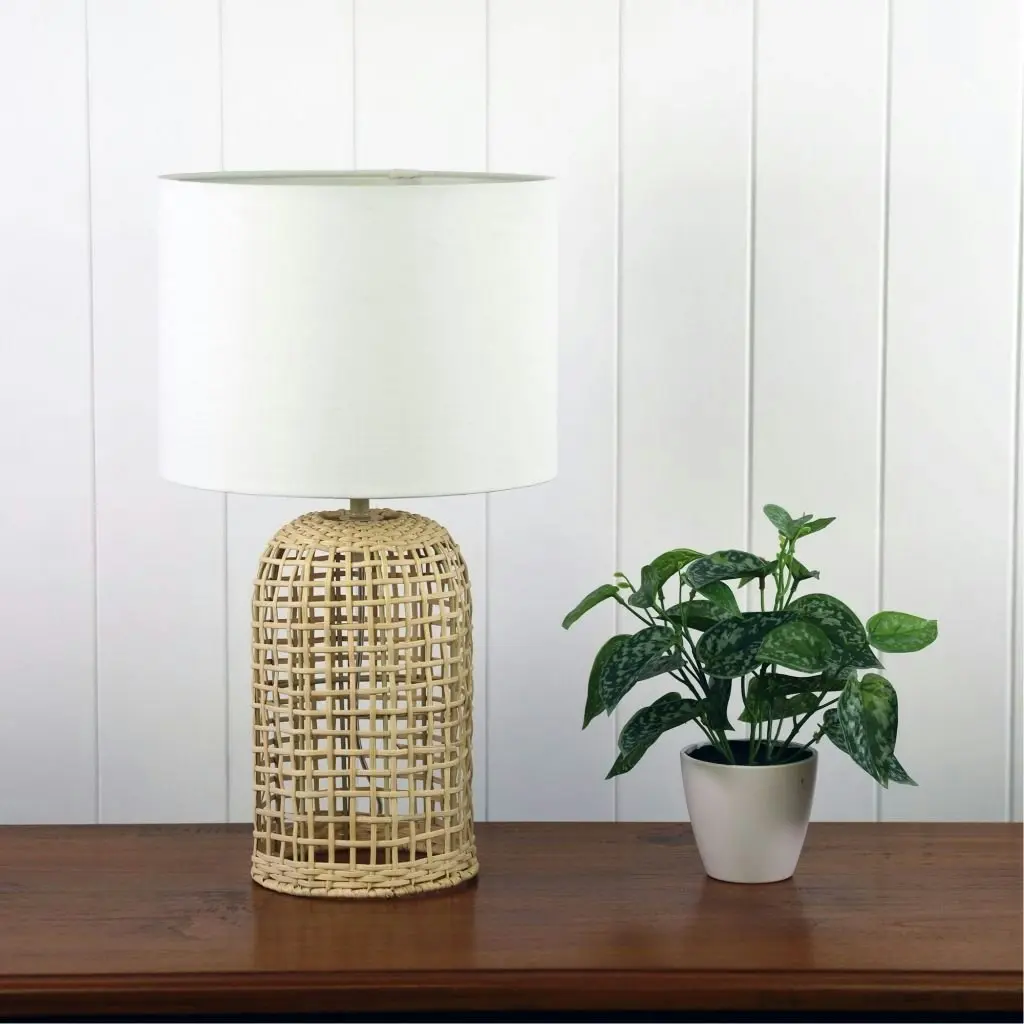 BRIZO Rattan Lamp Base with Shade