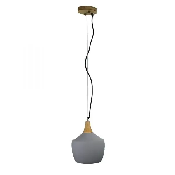 PANTO 3 Urban Style Pendant in Concrete and Timber