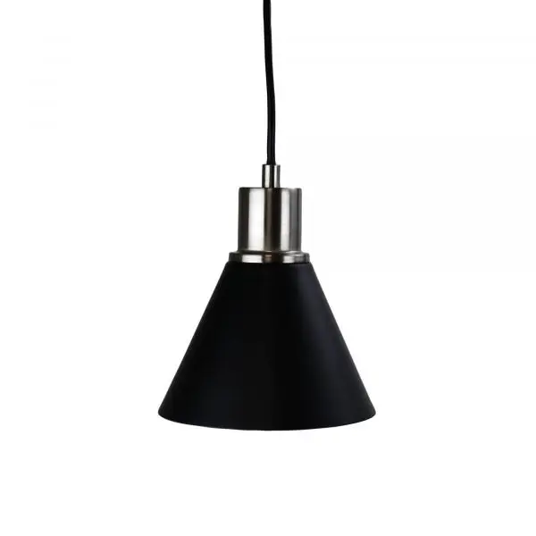 COMO 3 LIGHT Black and Brushed Chrome 3 Light Bar Pendant