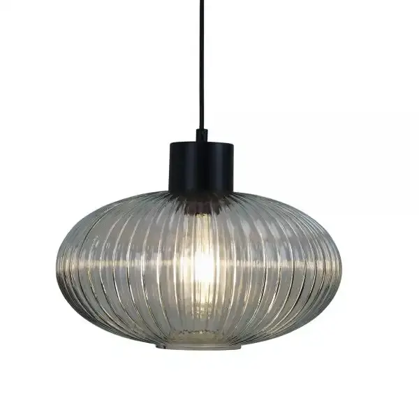 MILLER.300 Ribbed Glass Pendant